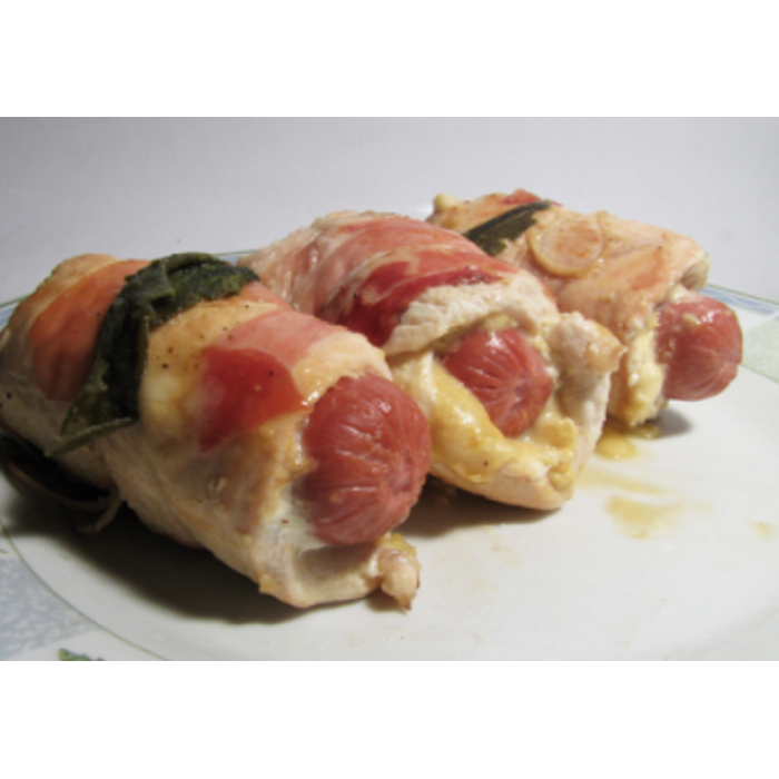 INVOLTINI DI POLLO CON WURSTEL